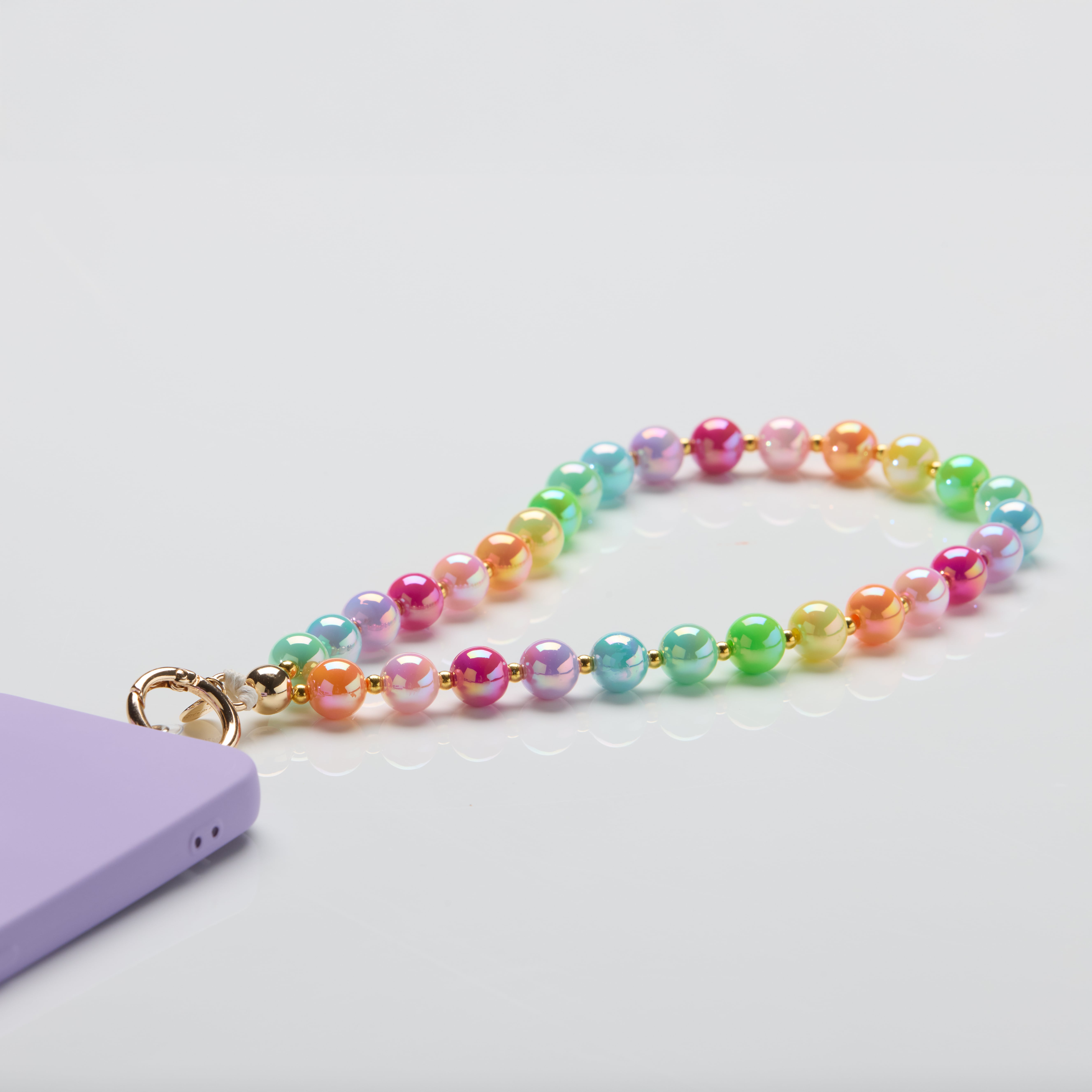 Schlüsselkette/Handykette rainbow sparkling