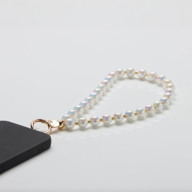 Schlüsselkette/Handykette opal white