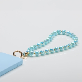 Schlüsselkette/Handykette azure pearl (hellblau)