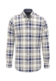 Herringbone Check, B.D., 1/1, misty blue