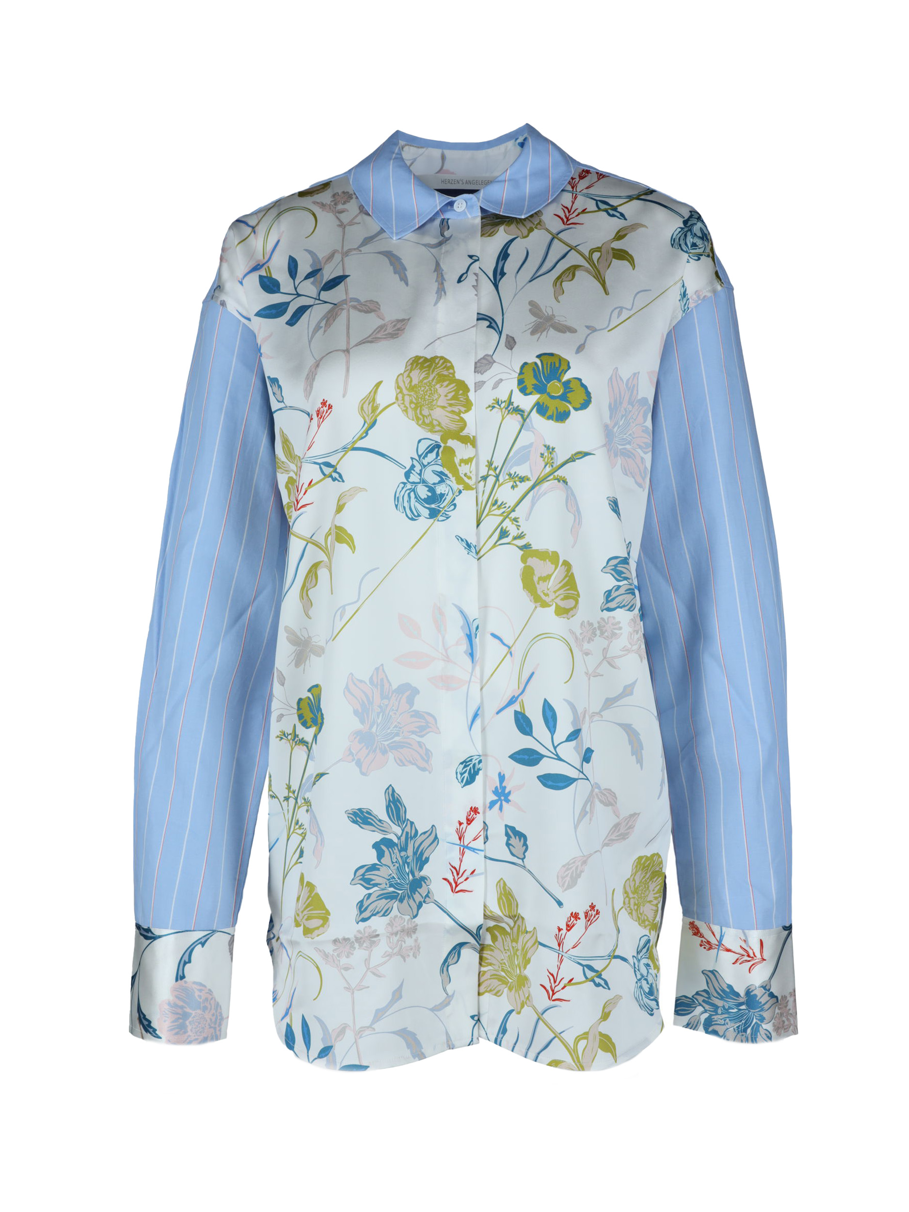 Herzens Angelegenheit Hemdkragenbluse Bluse Blumen