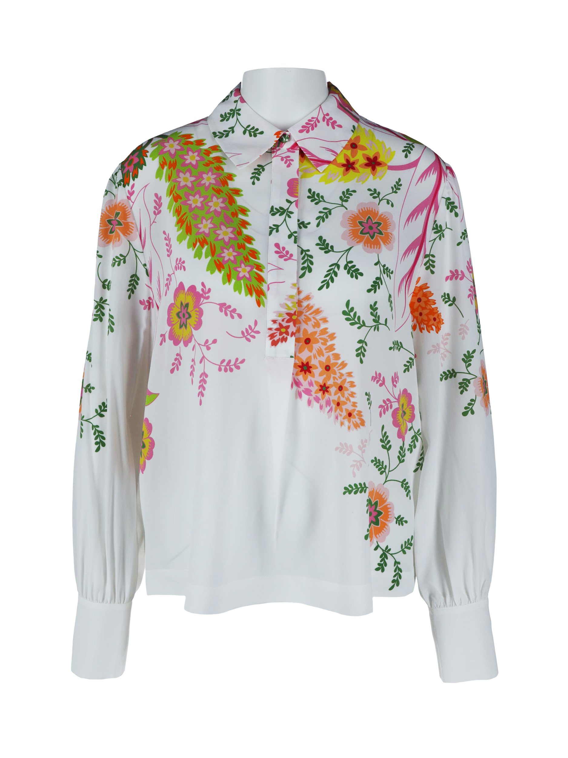 Herzens Hemdkragenbluse Bluse Blumen