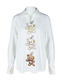 Herzens Bluse Bärchen weiß