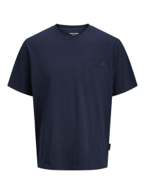 JJEDOVER SLUB TEE SS T-Shirt, Navy Blazer