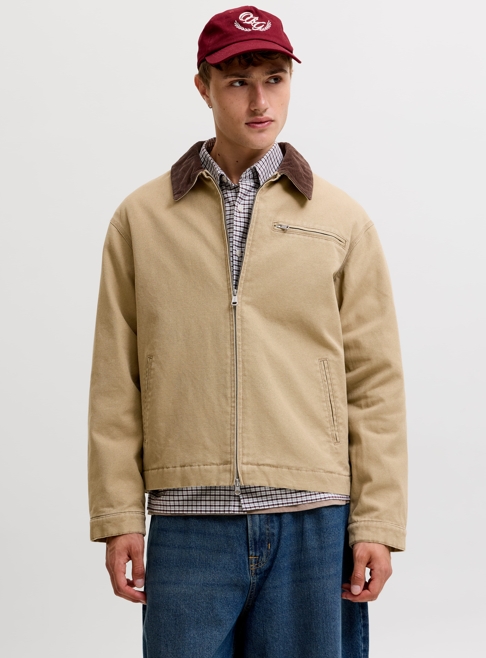 Jack & Jones Herren Mittelbraun Bomberjacken & Blousons, Braun, Gr. M - Bild 3
