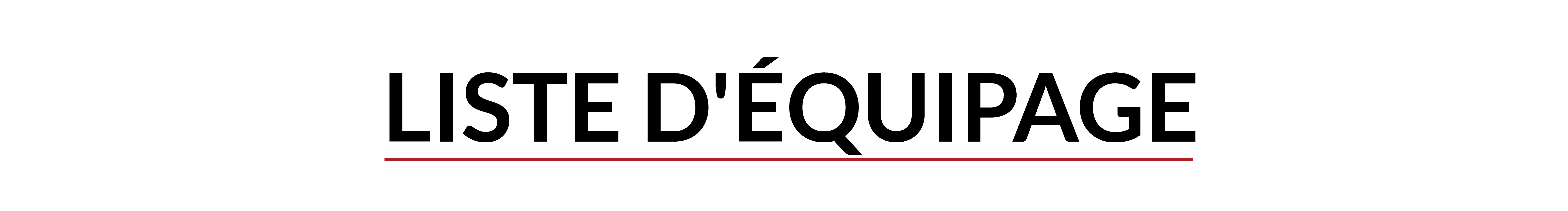 Liste d'équipage