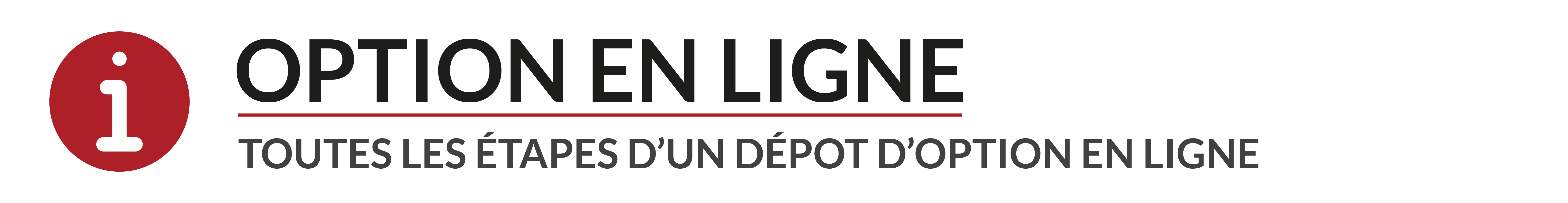 Mise d'un option en ligne