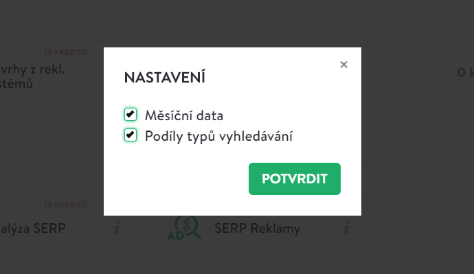 Ukázka nastavení mineru Ukázka nastavení mineru