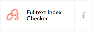 Výběr Fulltext Index Checkeru Výběr Fulltext Index Checkeru