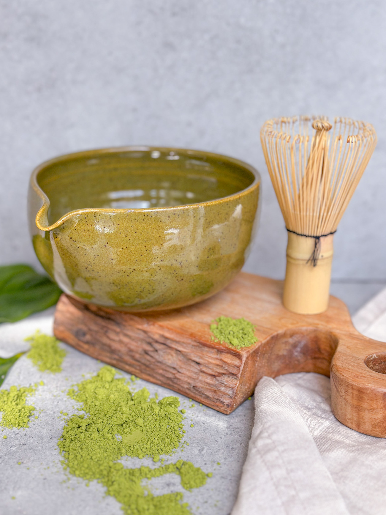 Olive matcha miska