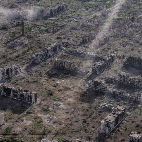 Imagini aeriene arată distrugeri masive în Ceasiv Iar din cauza aviației și artileriei ruse