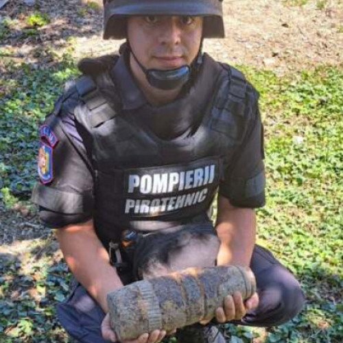 Proiectil exploziv din al Doilea Război Mondial descoperit în localitatea Beregsău Mare