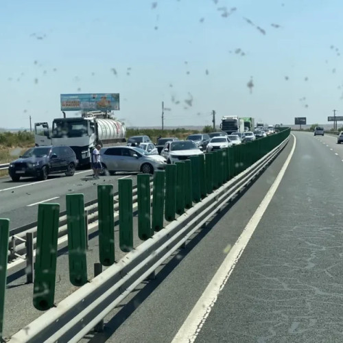 Accident pe Autostrada A2, în zona Murfatlar: Cinci mașini implicate