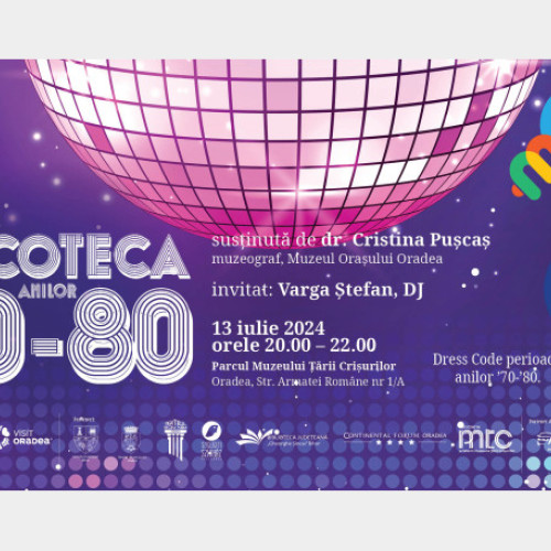 Conferința "Discoteca anilor '70-'80" va avea loc în Parcul Muzeului Țării Crișurilor