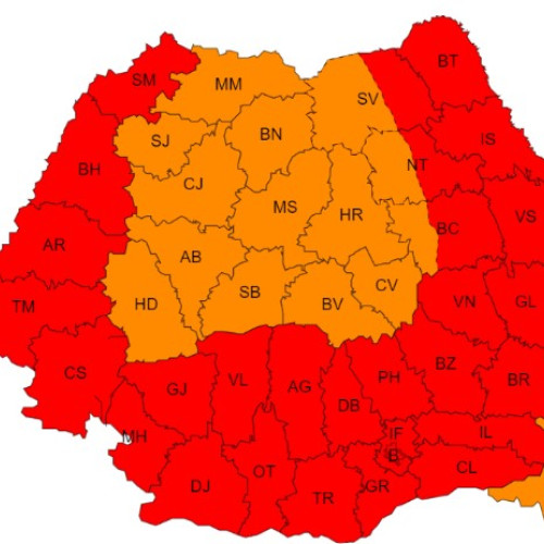 Cod Roșu de caniculă pentru acest weekend în mai multe județe