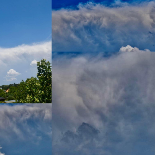 Nori spectaculoși suprinși pe cerul din Târgu Jiu