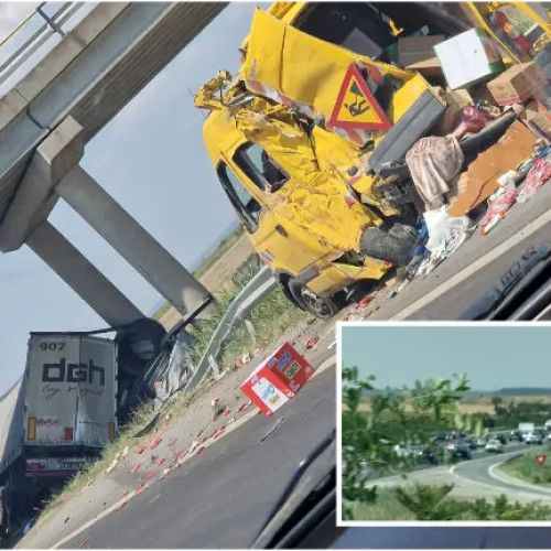 Accident grav pe autostrada Pitești - București: Trei persoane încarcerate