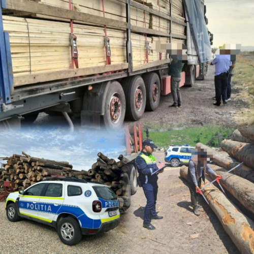 Politistii au confiscat 130 de metri cubi de lemn in Vrancea