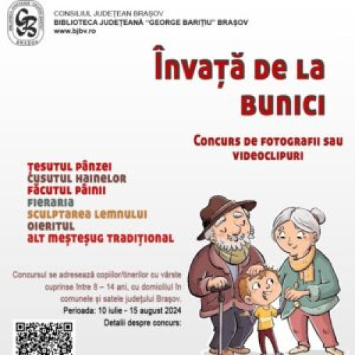 Concurs inedit pentru tinerii din județul Brașov: "Învață de la bunici"