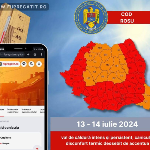 Autoritățile avertizează: Val de căldură extremă prognozat pentru 13-14 iulie 2024