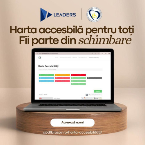 Harta de accesibilitate pentru persoanele cu dizabilități din Brașov, lansată în cadrul unui proiect de incluziune socială