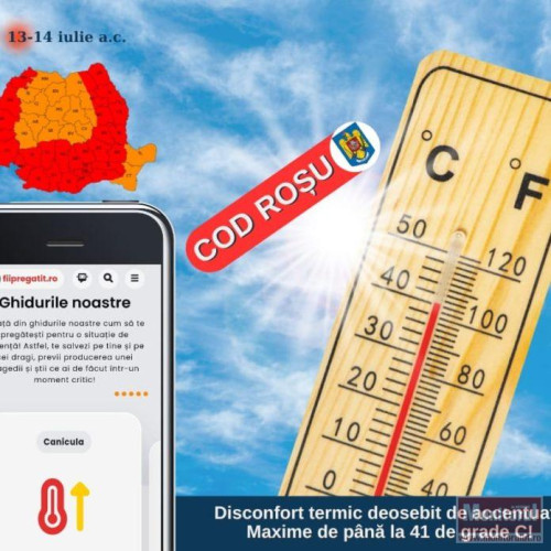 Cod roșu de caniculă în Botoșani pentru următoarele două zile