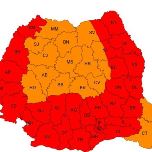 Cod roșu de caniculă în trei sferturi din județele țării în acest weekend