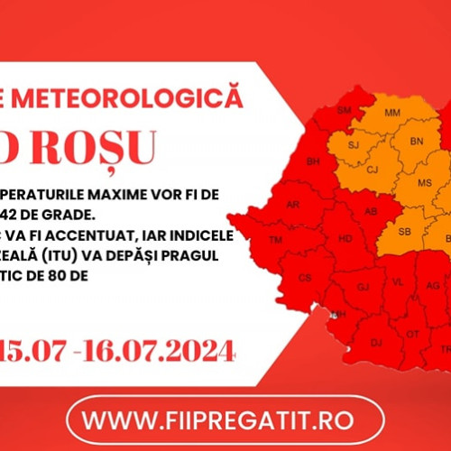 Cod roșu de căldură emis în majoritatea țării, inclusiv Alba