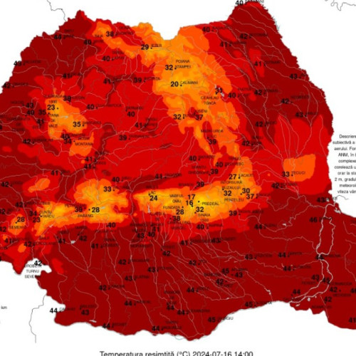 Caldura record in Romania: A patra zi consecutiva de cod rosu