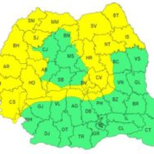 ANM emite Cod galben de instabilitate atmosferică pentru jumătate din țară