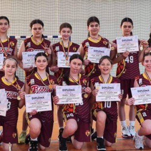 Echipa Under 13 a CSS Botoșani, campioană regională la baschet