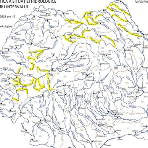Risc de inundații pe râurile Jijia, Prut și Siret: Cod Galben emis