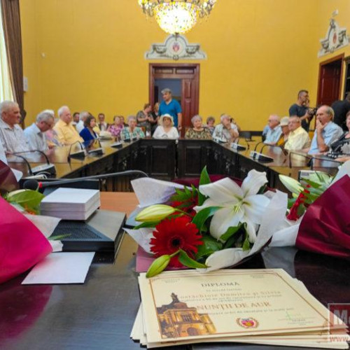 Primarul municipiului Botoșani a premiat cuplurile cu 50 și 60 de ani de căsătorie