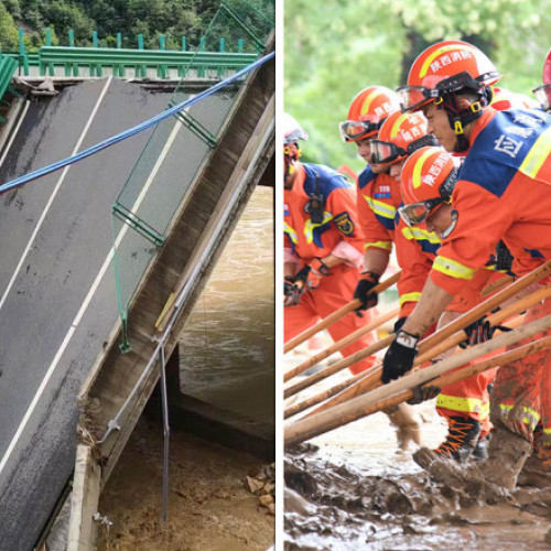 Prăbușirea unui pod din Shaanxi lasă 11 morți și 30 de dispăruți