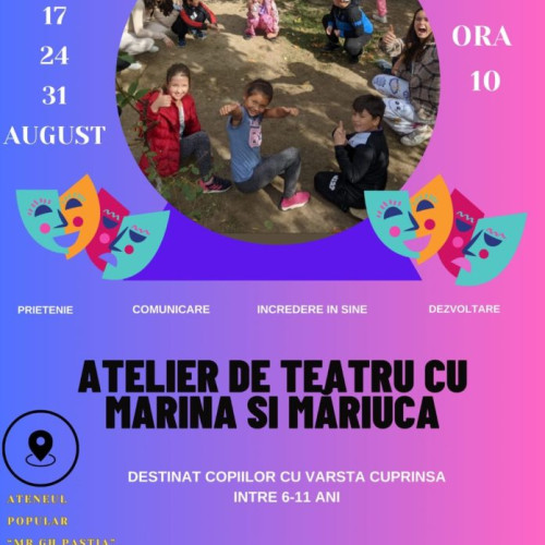 Descoperă dezvoltarea personală prin ateliere de teatru cu Marina și Mariuca