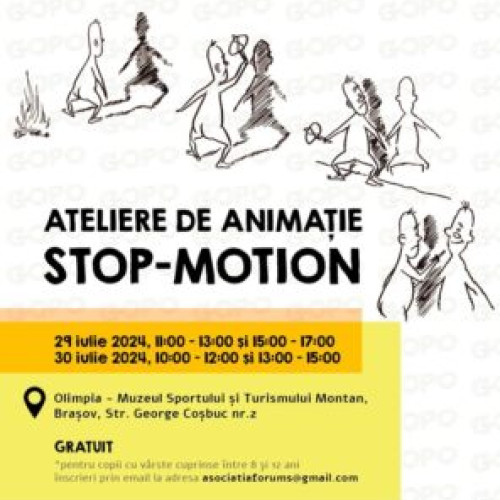 Patru ateliere de animație stop-motion pentru copii la Muzeul Olimpia