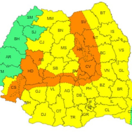Avertizare de Cod galben pentru județul Botoșani