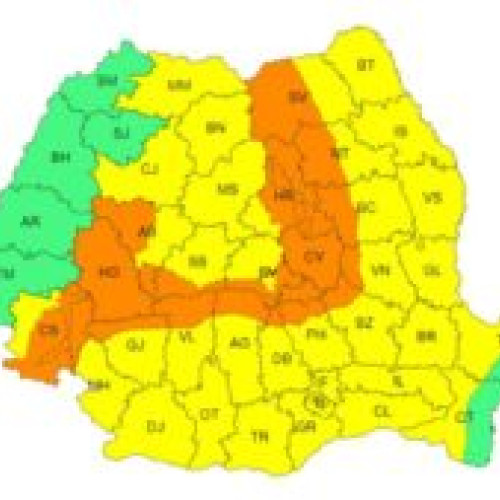 Avertizări meteo de Cod portocaliu și Cod galben pentru ploi în toată țara