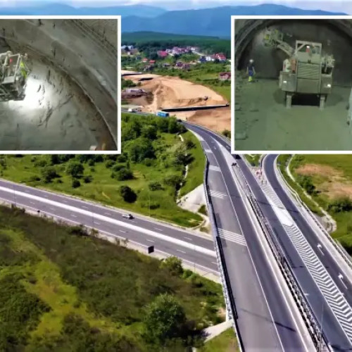 Se forează al treilea tunel pe lotul 4 Tigveni-Curtea de Argeș al A1