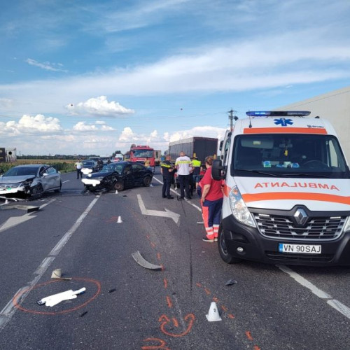 Accident grav pe E85: șase răniți, un bărbat în stare critică