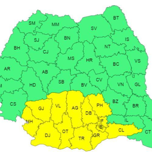 Avertizare meteo COD GALBEN pentru județul Dâmbovița