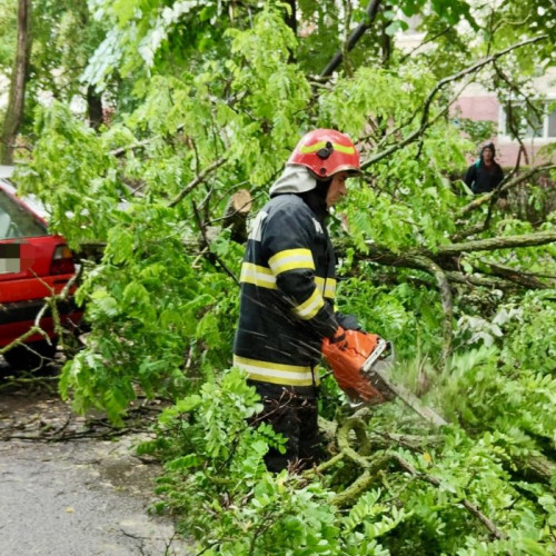 Pitesti. Furtuna provoacă distrugeri majore