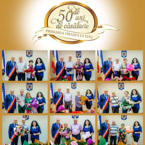 Primăria Orașului Titu premiază cupluri cu 50 de ani de căsătorie
