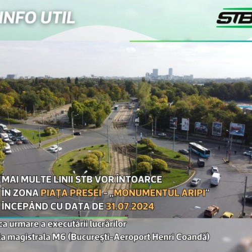 Autobuzele de pe 13 linii își schimbă traseul în zona "Monumentului Aripi"