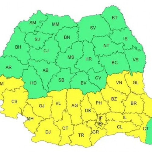 Nou Cod galben de caniculă emis de Administrația Națională de Meteorologie
