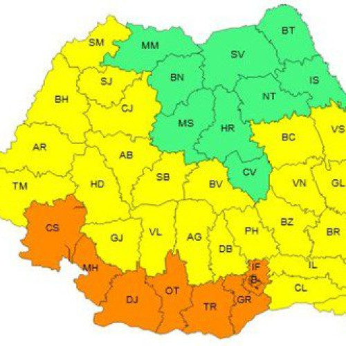 Avertizări de caniculă în mai multe regiuni ale țării