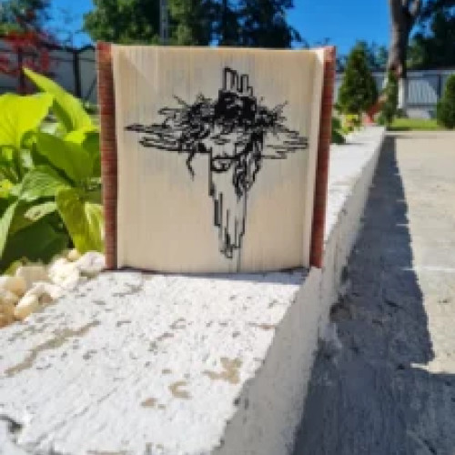 O botoșăneancă de 40 de ani transformă cărțile vechi în opere de artă