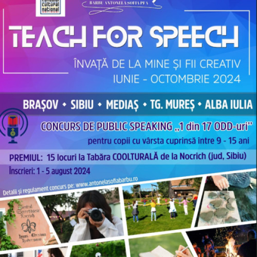 Concurs de public speaking pentru copii în Transilvania