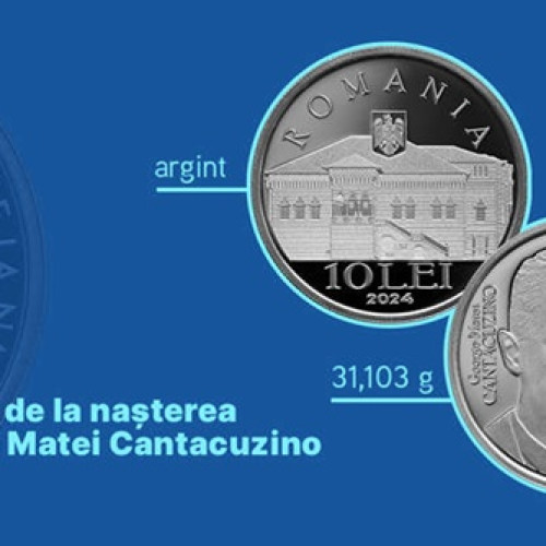 BNR lansează o monedă de argint dedicată lui George Matei Cantacuzino