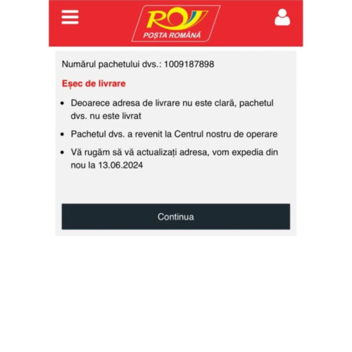 Avertisment de la Directoratul Național de Securitate Cibernetică privind campaniile Scam folosind identitatea Poștei Române